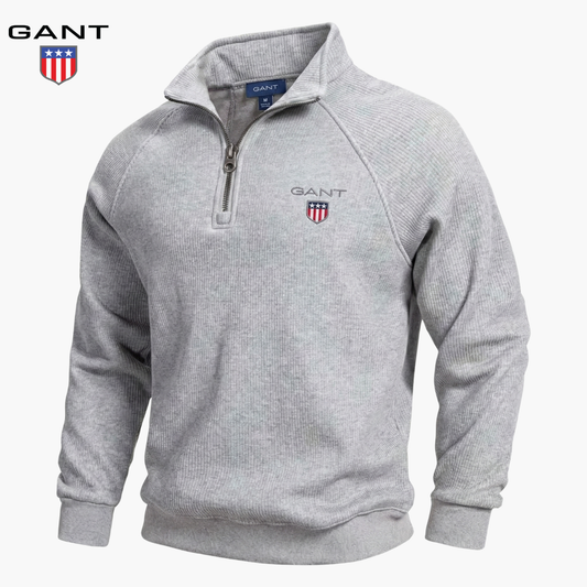 GANT™ Ribbad half-zip-sweatshirt
